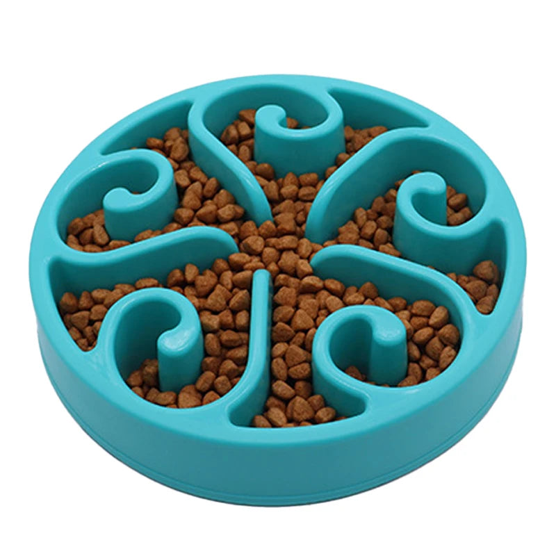 Kippsicherer Futternapf für Hunde zum langsamen Fressen und Training