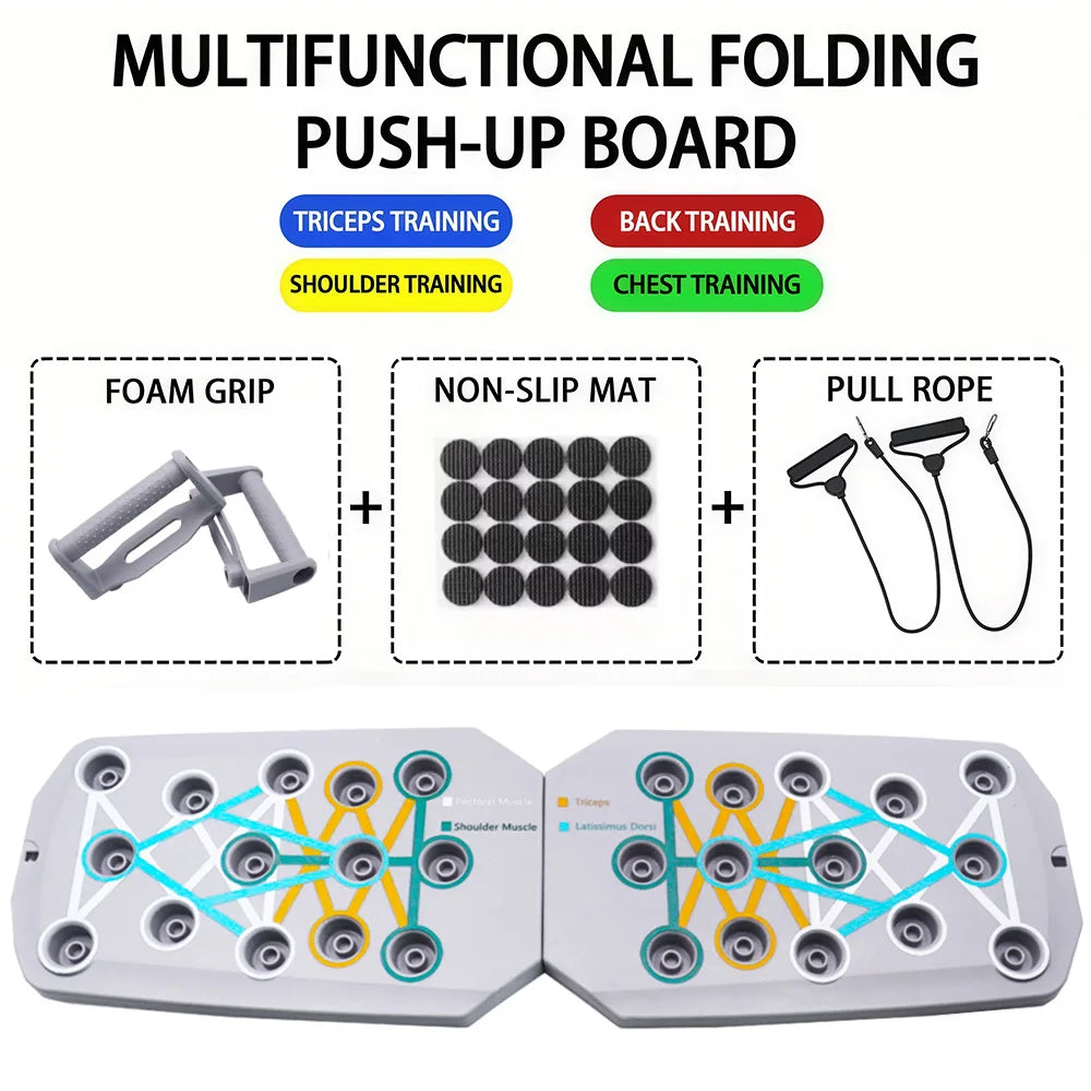 Tragbares multifunktionales Push-up-Board Set für Ganzkörpertraining