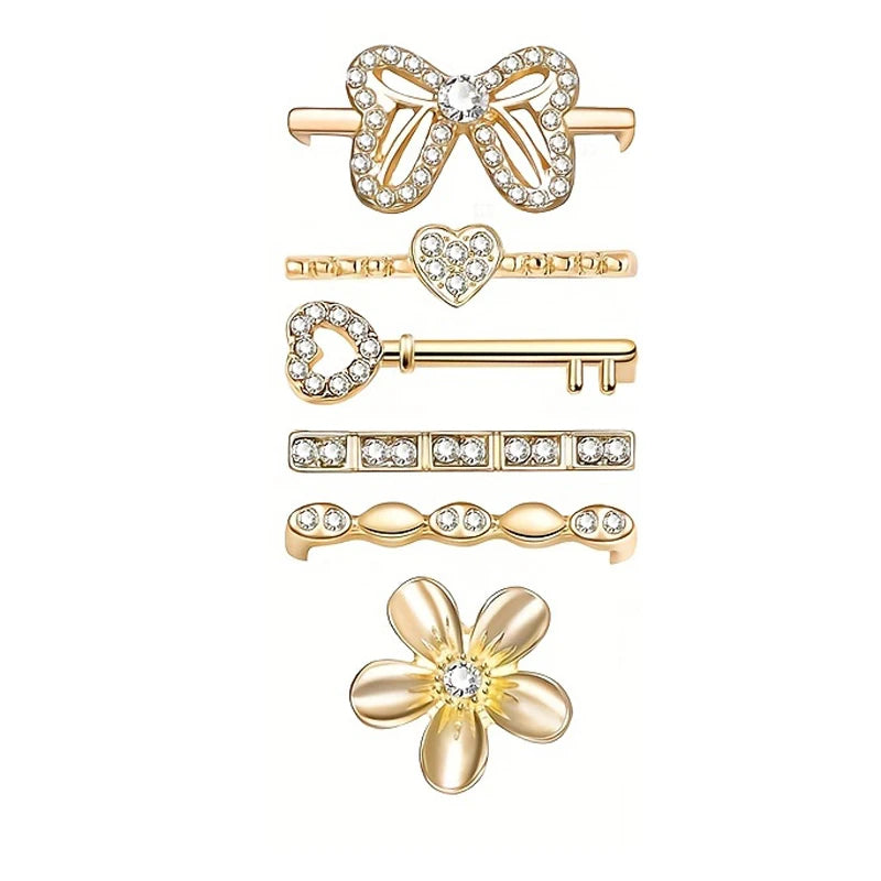 Trendige, skurrile, herzförmige, dekorative Uhrenarmbandschnallen mit Schlüsselmotiv und dekorative Schlaufen im Cartoon-Stil für einen modischen Handgelenk-Akzent-Yabubest - Home & More