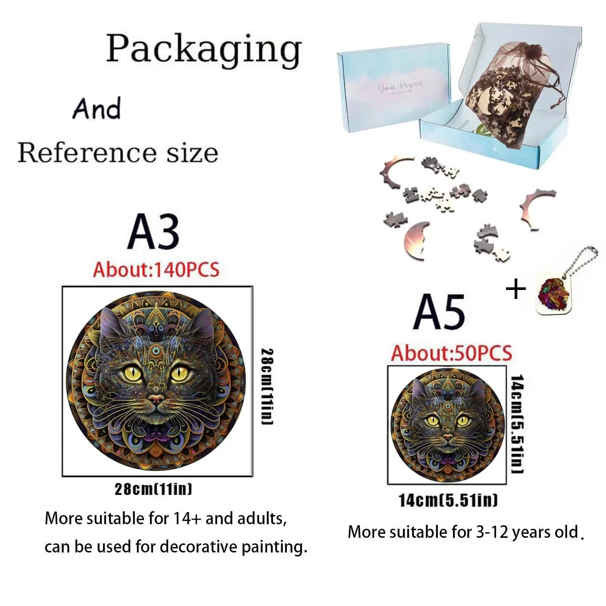 Fuchs Tier Holz 3D Puzzle Pädagogisches Denkspiel für Familien