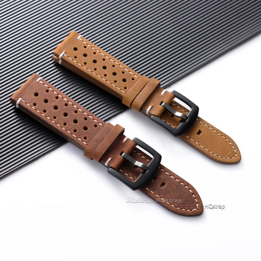 Vintage Rindsleder Uhrenarmband 18 Millimeter bis 24 Millimeter A