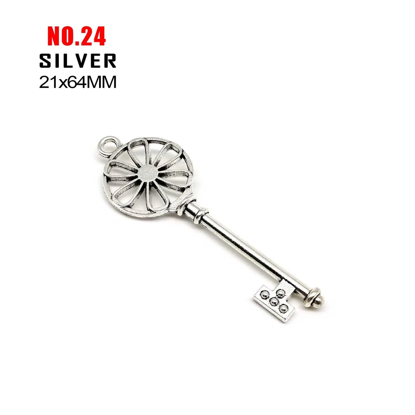 2er Set dekorative Metall-Schlüssel für Steampunk Schmuck DIY Basteln