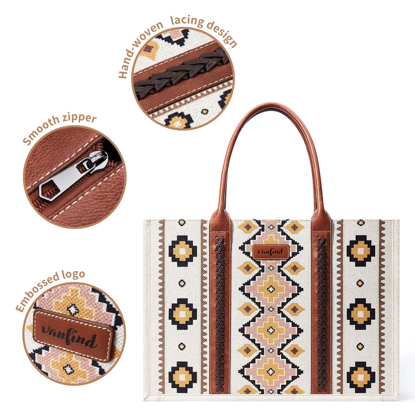 Modische Leinwandtasche mit verstellbarem Schultergurt und großer Kapazität