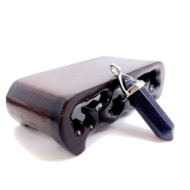 Naturstein Sechseck Stabanhänger – DIY Schmuck, Amethyst, Tigerauge Mix