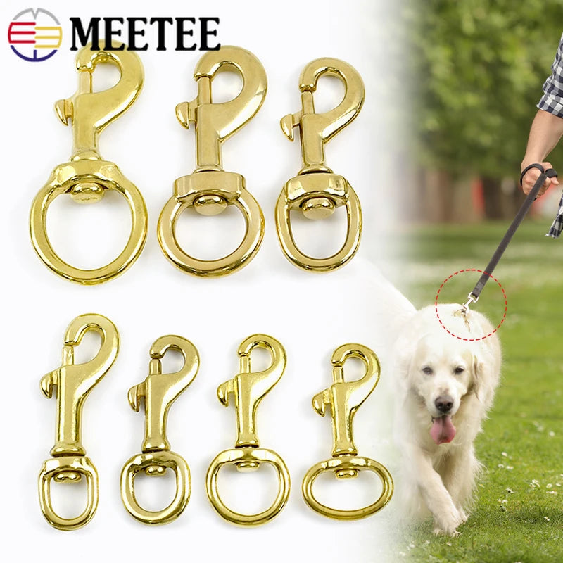 Massiver Messing Karabinerverschluss 10 30 mm drehbar für Taschen Gürtel