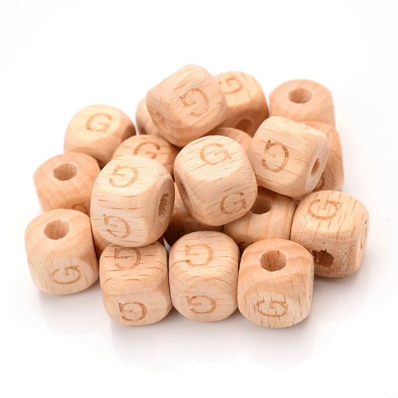 Sichere Silikon Alphabet Perlen für Baby Schnullerketten