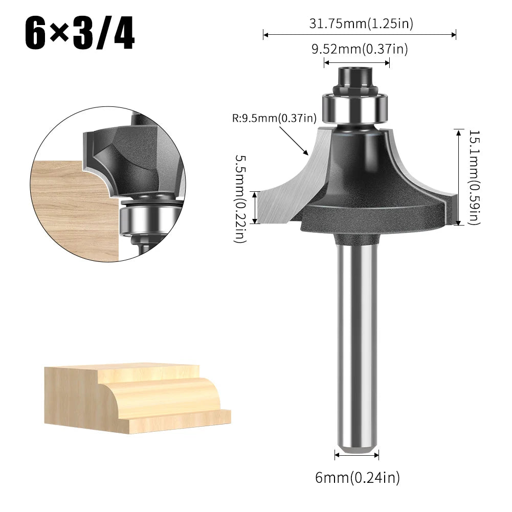 6/12mm Schaft Nut Schneiden Linie Router Bit für Holzbearbeitung