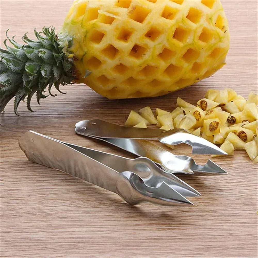 Ananas Entkerner und Erdbeerschäler Edelstahl mit rutschfestem Griff