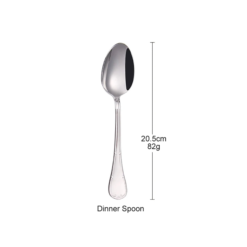 Luxuriöses 4- oder 6-teiliges vergoldetes Besteckset, Edelstahl, spülmaschinenfest