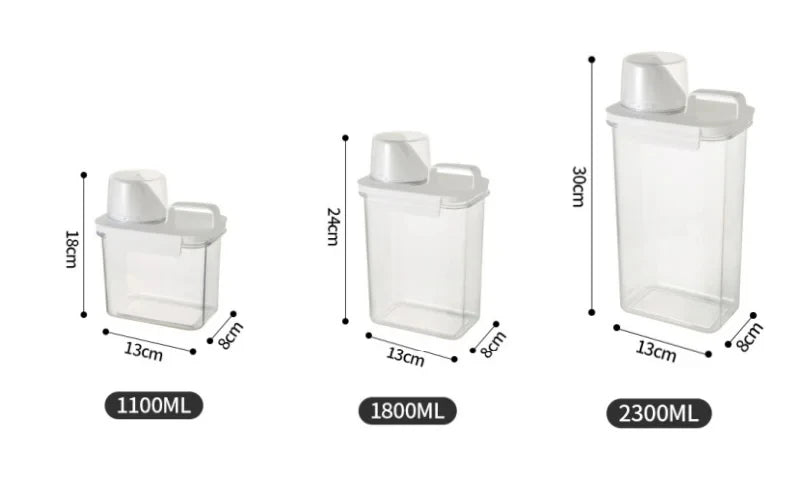 Luftdichter Glas Waschmittelspender mit Deckel zur Aufbewahrung
