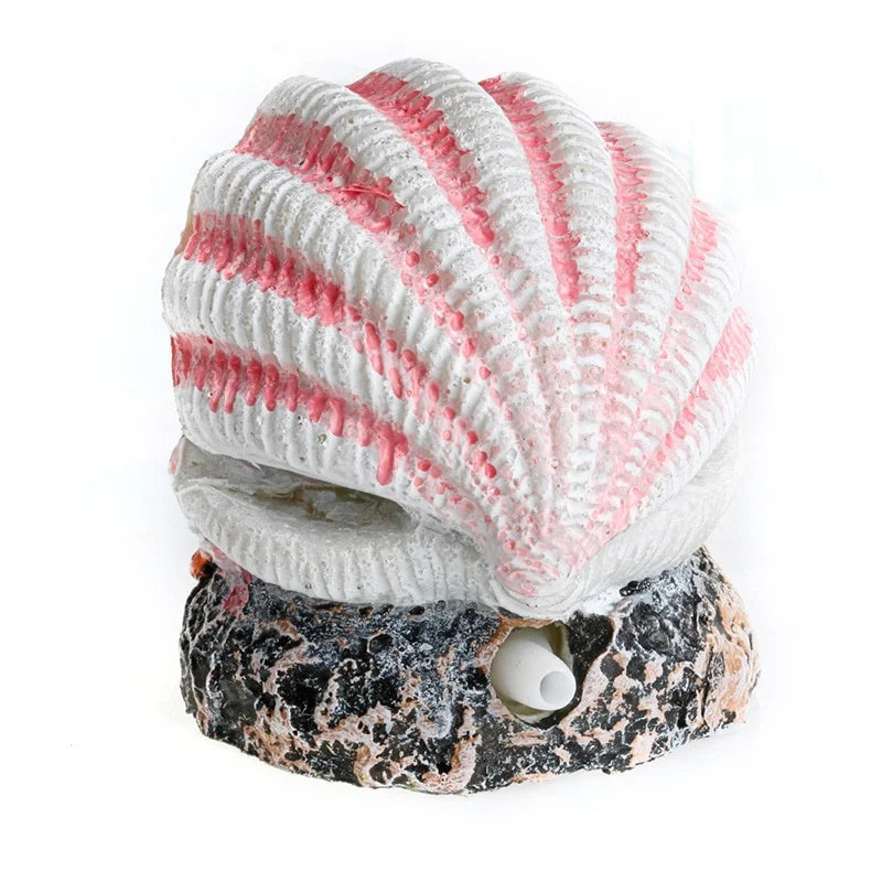 Aquarium Muschel Luftstein Deko – Sprudelnder Sauerstoff für Ihr Fischbecken