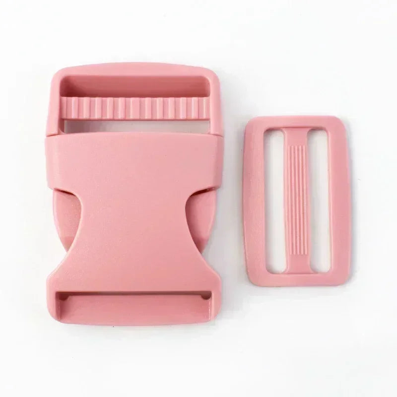 38mm Kunststoff Set: Schnellverschluss Schnallen & Tri-Glide für Rucksack Gürtel