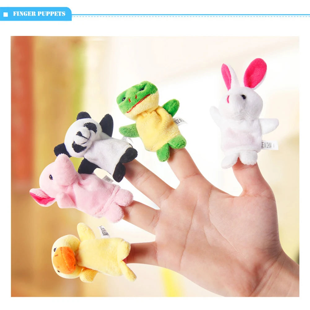 10-teiliges Set Plüsch Fingerpuppen Cartoon Tiere weiche Kinderpuppen