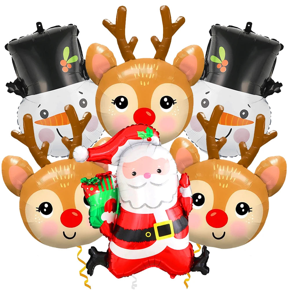 Festliche Weihnachts Folienballons Santa Rentier Schneemann für Partys