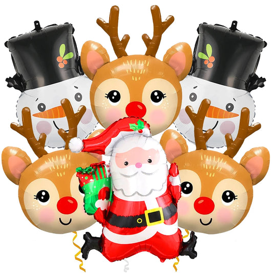 Festliche Weihnachts Folienballons Santa Rentier Schneemann für Partys