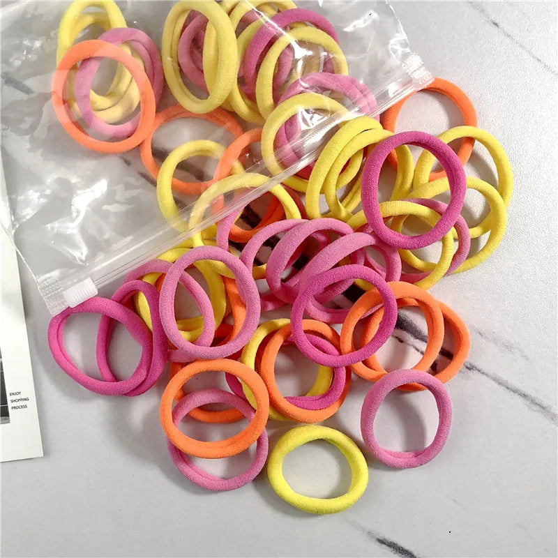 20/50 Teile/satz Haarbänder für Frauen Mädchen Grundlegende Haar Gummi Krawatten Seile 4 cm Einfache Elastische Stirnband Haar Zubehör pferdeschwanz Halter - Yabubest - Home & More