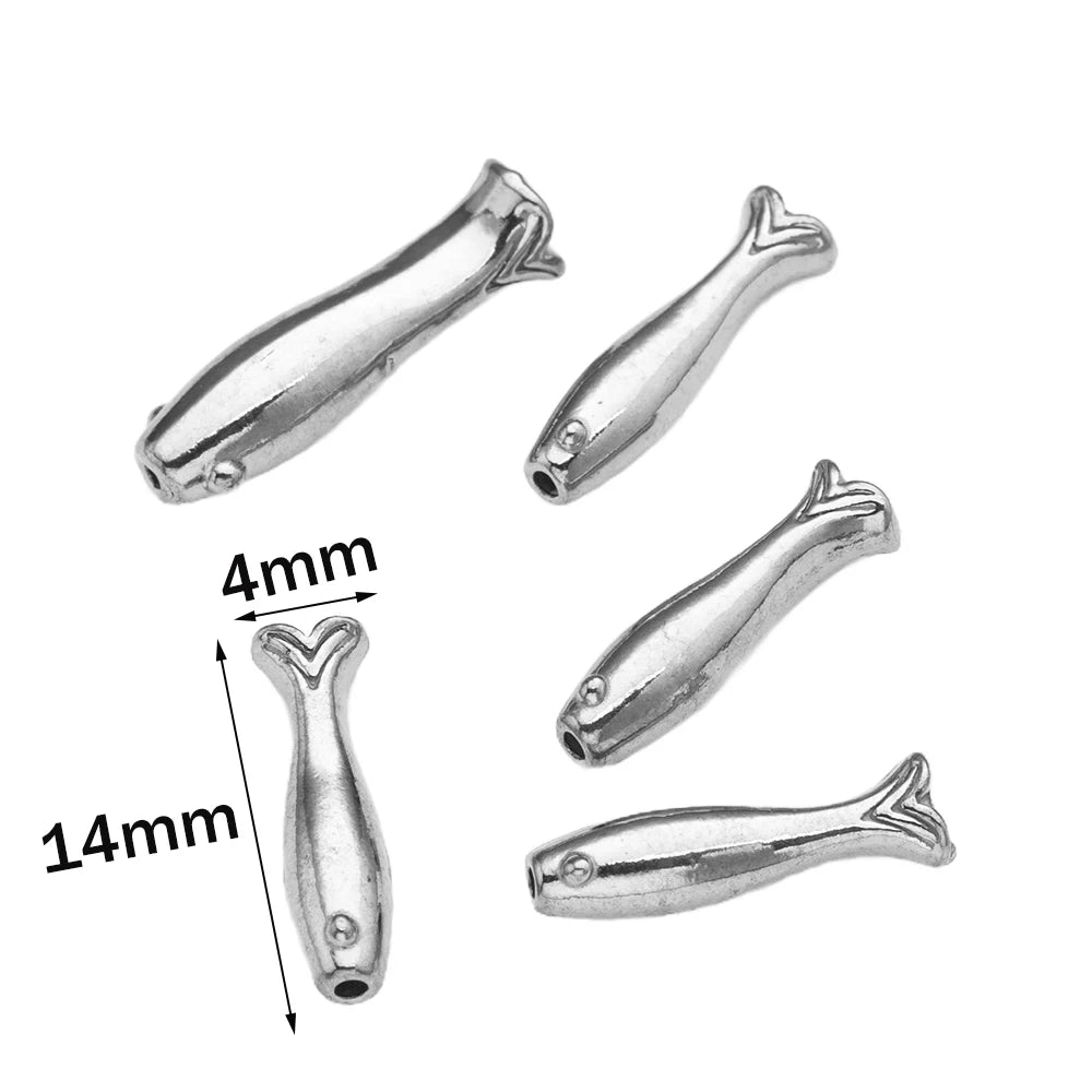 Edelstahl Golden Fish Spacer Perlen 5er Set für Schmuckherstellung