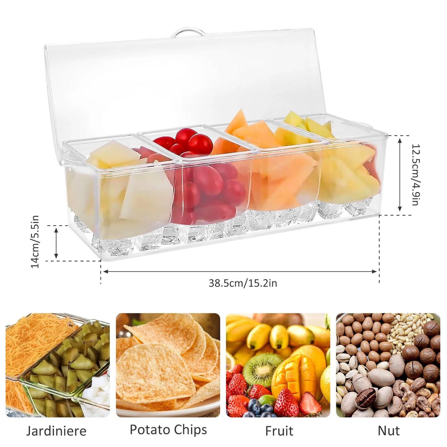 Klare Gewürzbehälter für Küche: Organizer mit Deckel für Gewürz, Zucker, Salz