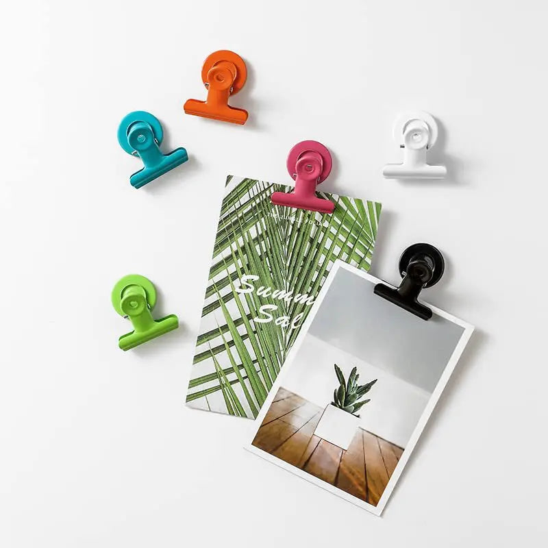 Starke Magnetclips für Kühlschrank, Whiteboard, Büro – Farbiges Notiz-Set