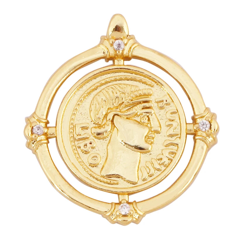 Eleganter Anhänger im antiken Gold Design als Schmuckzubehör-Yabubestshop