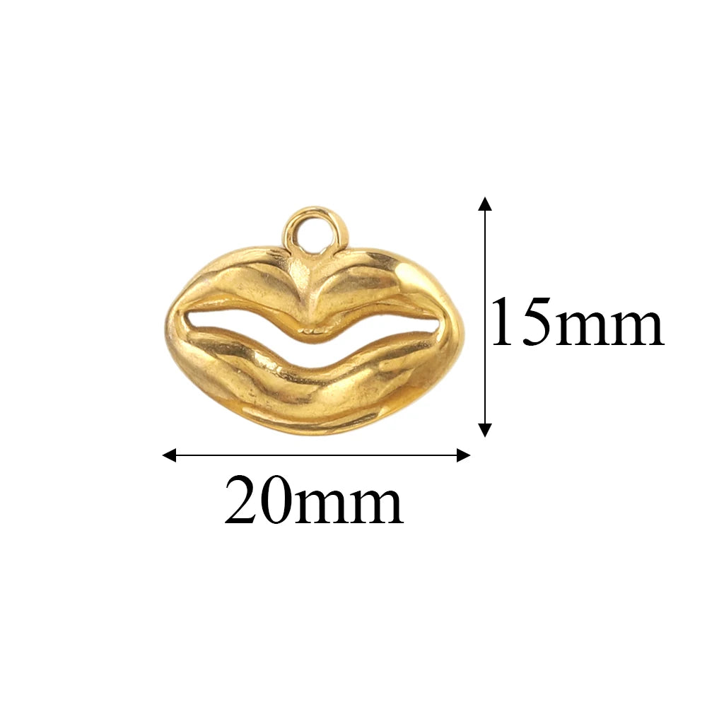 Edelstahl Gold Anhänger für individuellen DIY Schmuck