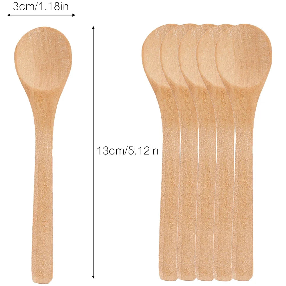 20/10/5Pcs Holzlöffel Bambus Löffel Tee Würze Kaffee Küchenutensilien