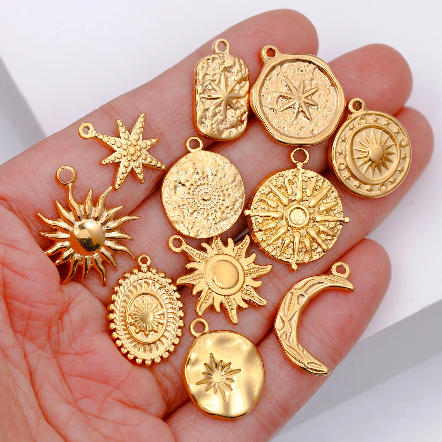 Edelstahl Charms Anhänger Set für DIY Schmuckgestaltung