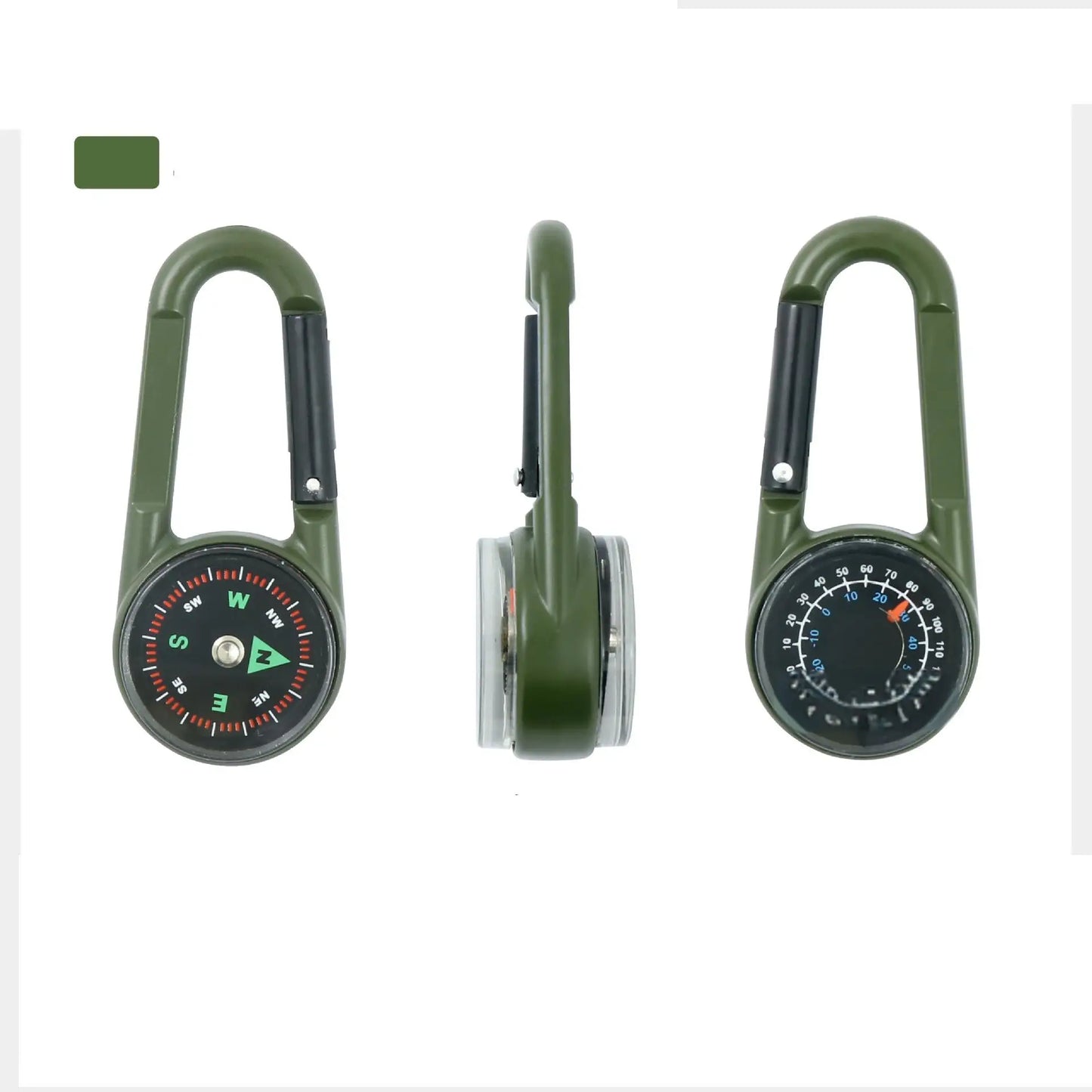 3-in-1 Outdoor Kompass Thermometer Karabiner für Wandern - Survival