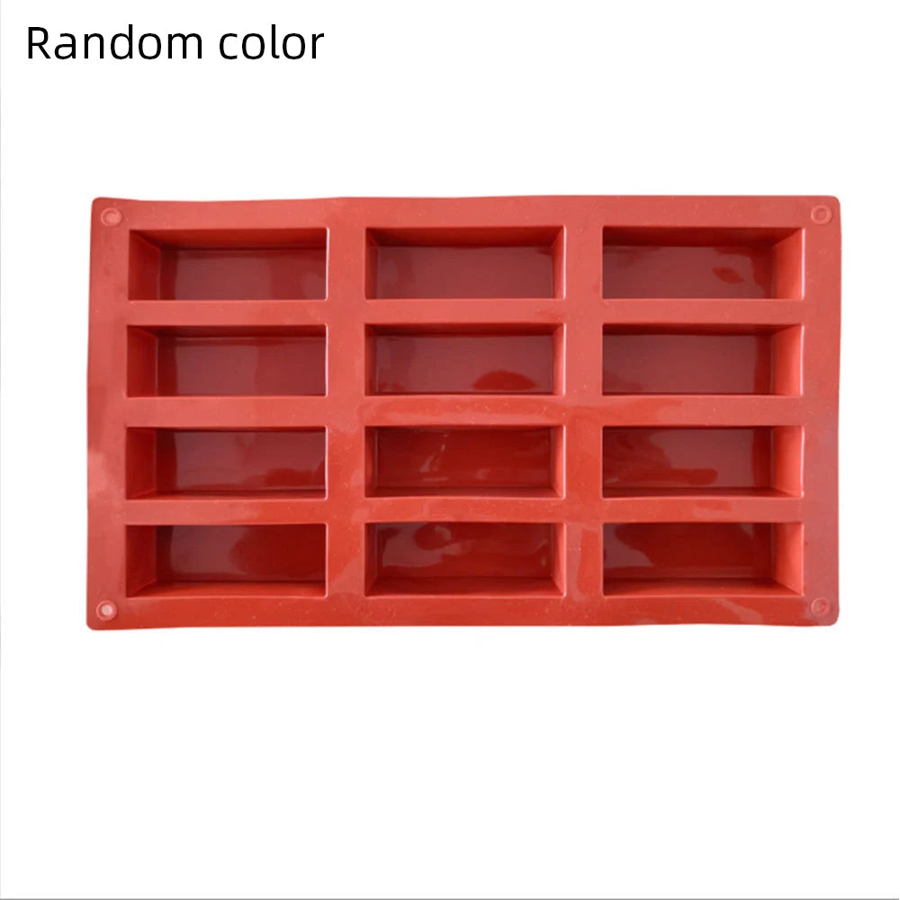 12 Gitter Silikonbackform zum Herstellen von Schokoriegeln und Snacks-Yabubest - Home & More