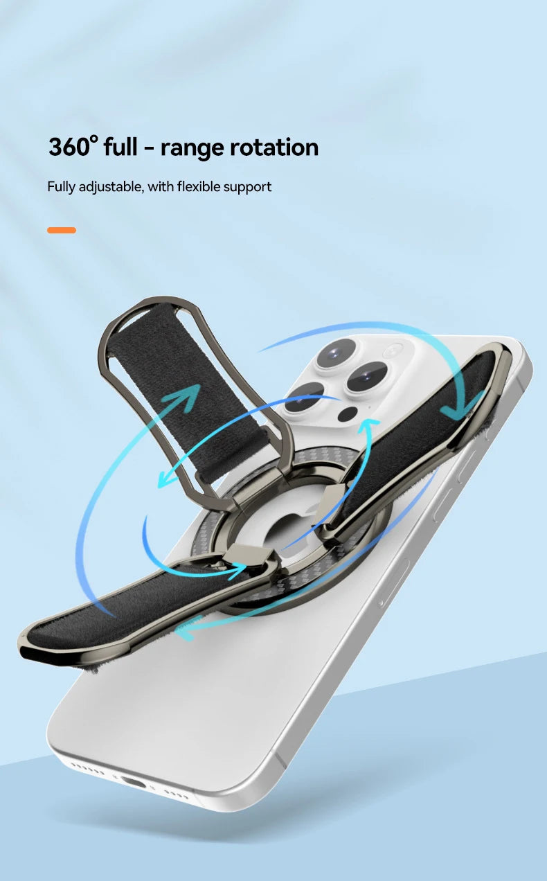 Faltbarer magnetischer Handy-Ringhalter mit starker Adsorption kompatibel iPhone