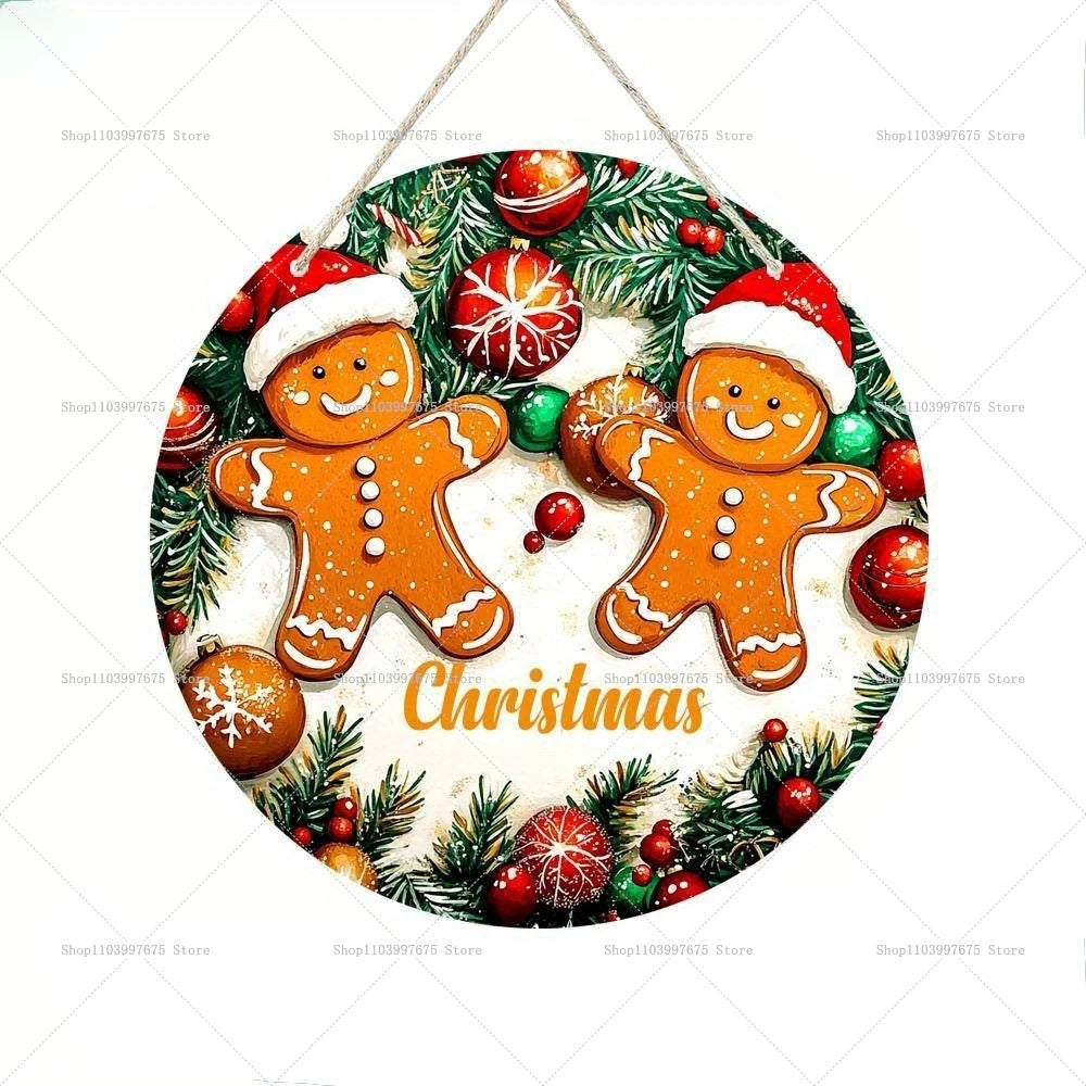 Dekorativer Holz Wandbehang mit festlichem Weihnachtsmotiv zur Gestaltung