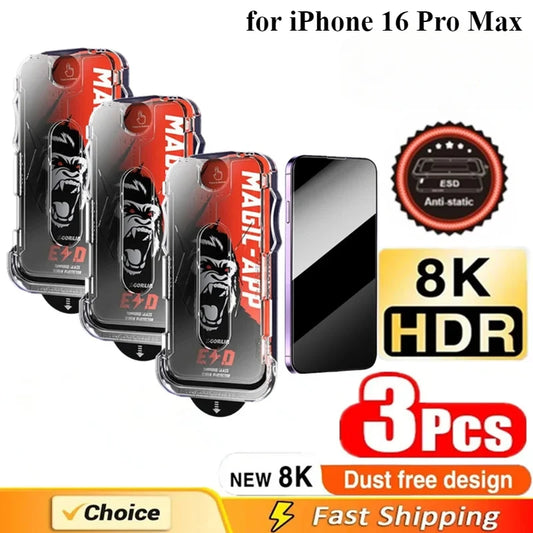 Odifren 3er Set Hartglas Displayschutz für iPhone - HD & Privatsphäre