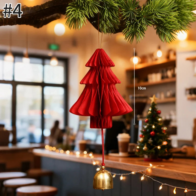 Gehäkelter Weihnachtsbaum Anhänger aus Textil für festliche Deko