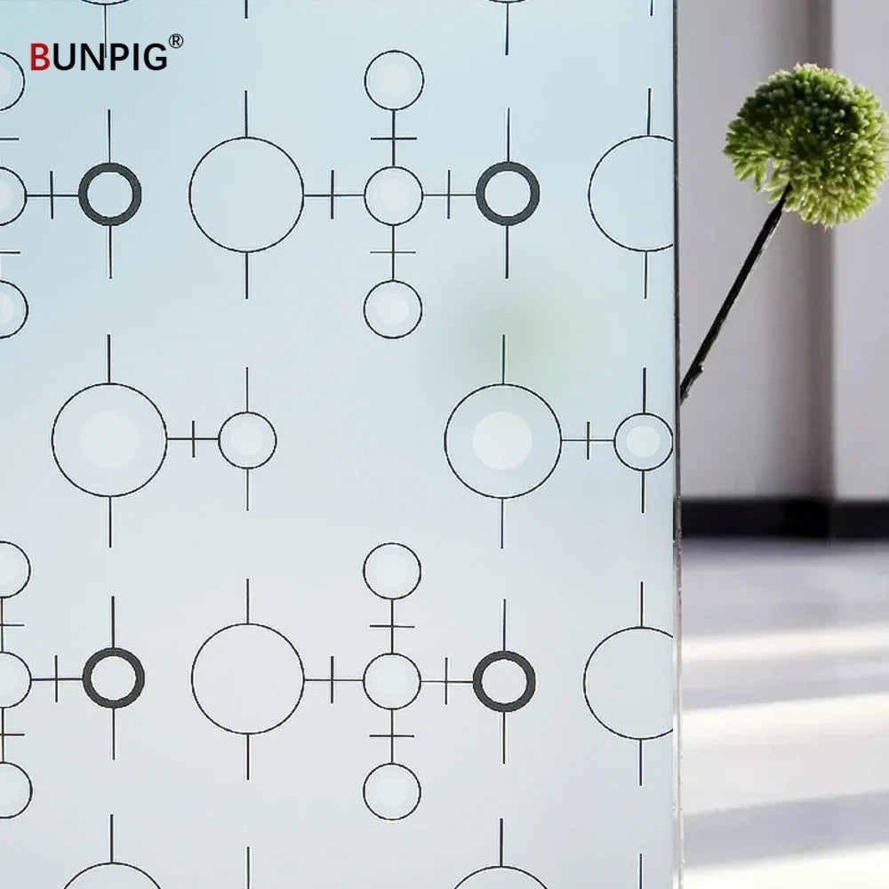 BUNPIG Fensterfolie Sichtschutz & UV-Schutz | Selbstklebend & Mattiert