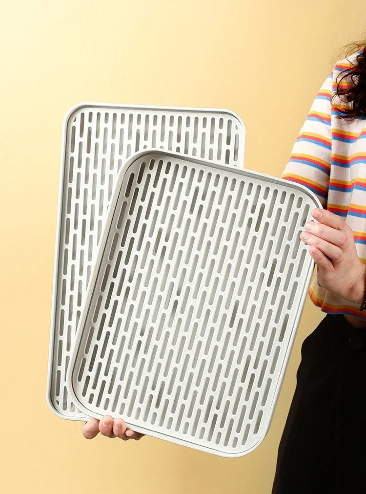 Rechteckiges Serviertablett für Küche Bad Tee Kaffee Obst