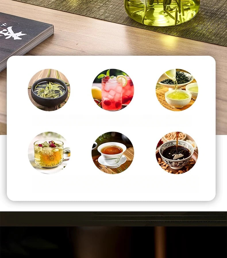 GIANXI Glas Teekanne mit Halbmond Filter und Keramik Heizung