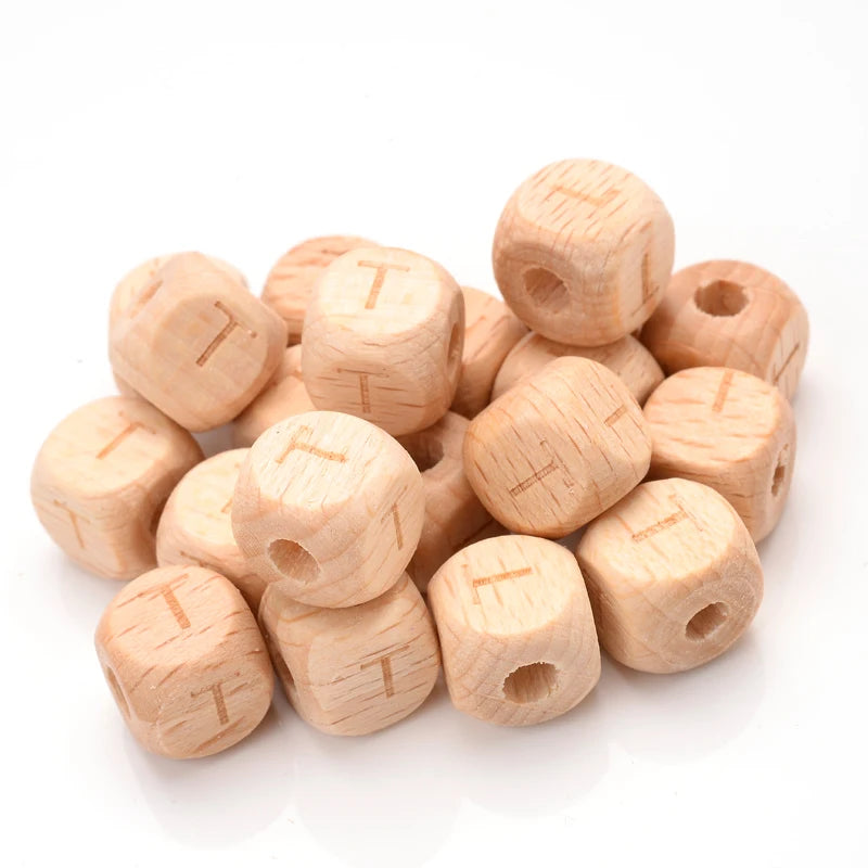 Sichere Silikon Alphabet Perlen für Baby Schnullerketten