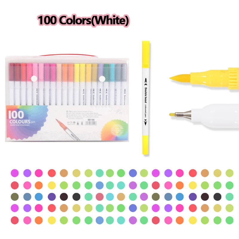 120 Farben Dual Tip Marker Set für Manga Kunst und Aquarell Zeichnung