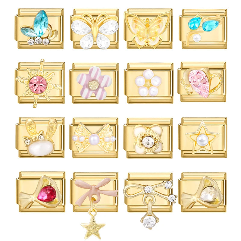 Elegantes Edelstahl Charm Armband mit Zirkon für Frauen