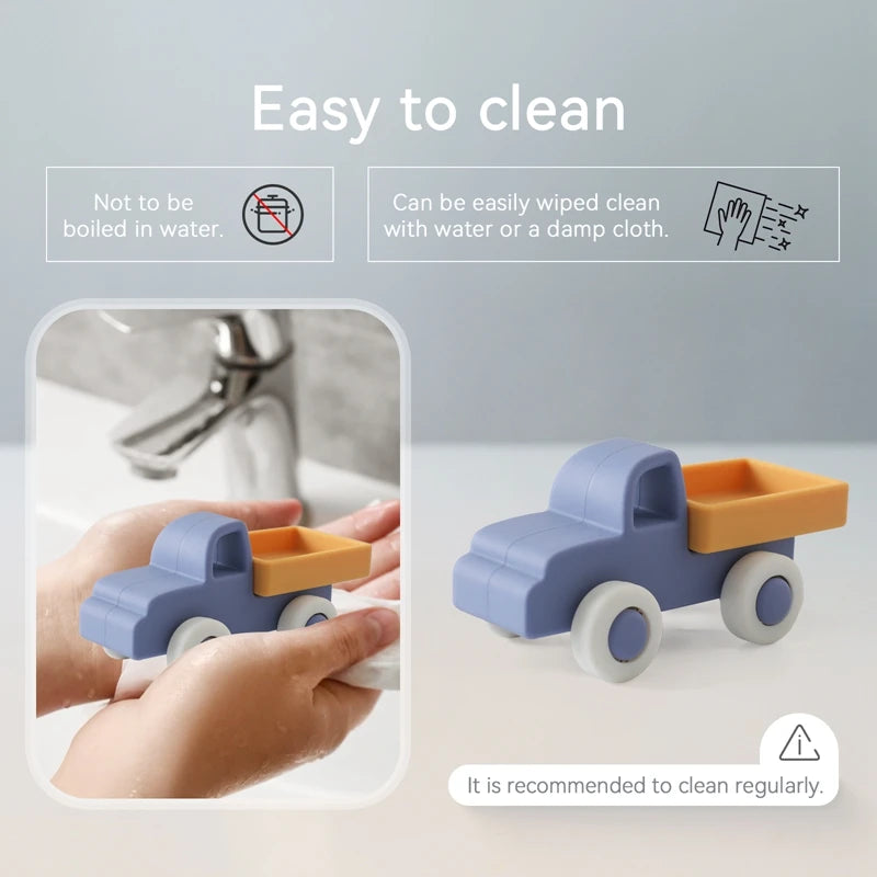 BPA freier Silikon Beißring Auto Spielzeug für Kinder