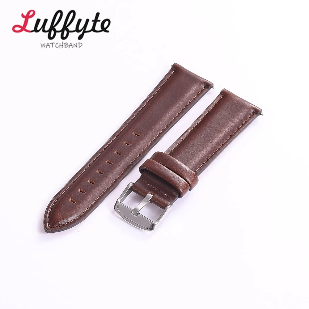 Schnellverschluss Echtleder Uhrenarmband 18-24mm mit Ölwachs Finish