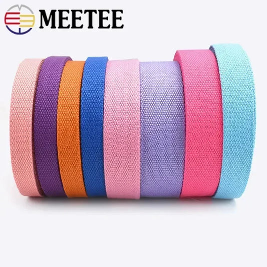 5M Polyester Baumwoll Gurtband 2mm dick für Rucksack Gürtel Kleidung 20-50mm breit
