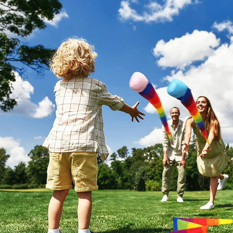 Regenbogen Meteorball für Outdoor Spiele - Motoriktraining | 90cm Wurfball