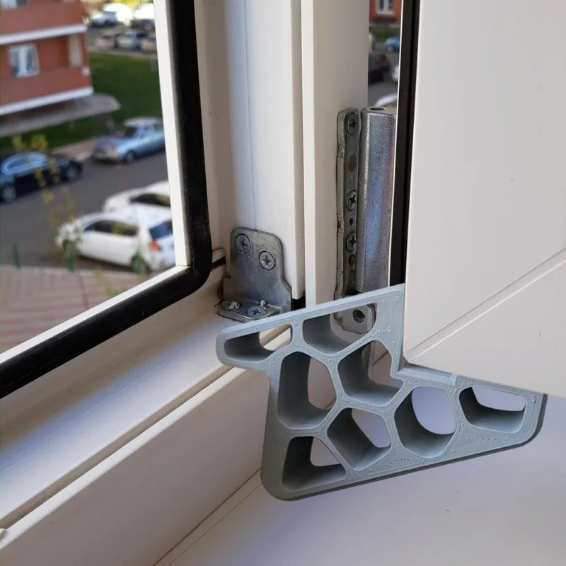 Fenster und Balkon Türstopper mit Schienenverriegelung rutschfest schwarz
