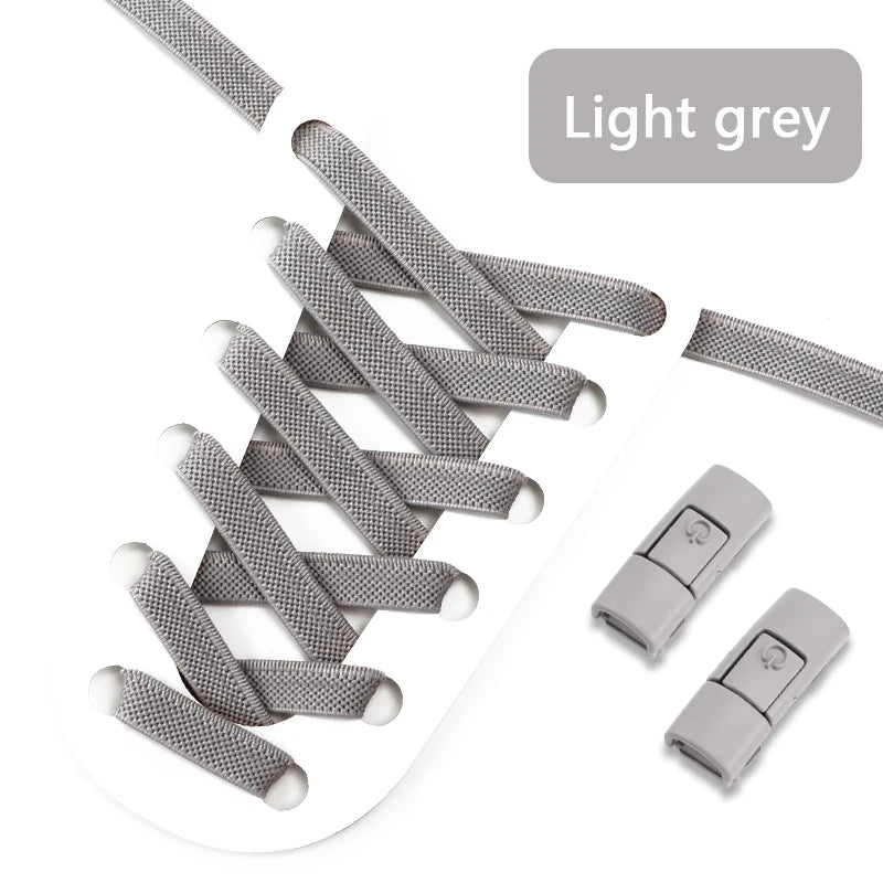 No Tie elastische flache Schnürsenkel mit Press Lock für Kinder und Erwachsene