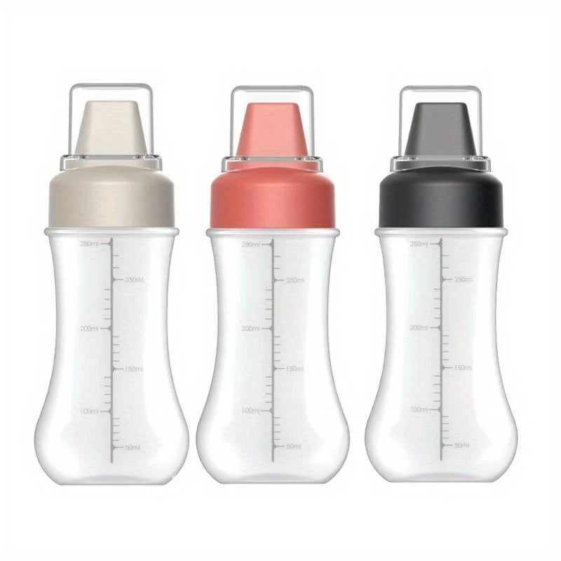 Auslaufsichere Squeeze Sauce Flasche 350ml – Nachfüllbar, 1/2/3 Stück Set