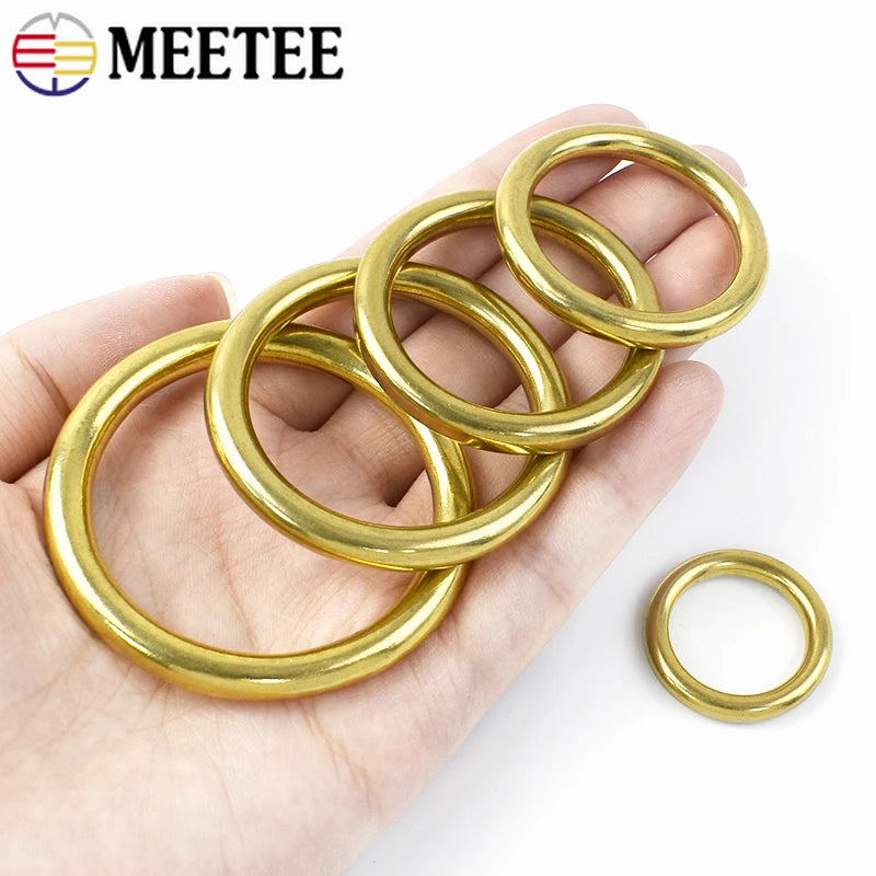 O-Ring Messing Rund nahtlose Ringschnallen 2 5 10 Stück für Gurtband