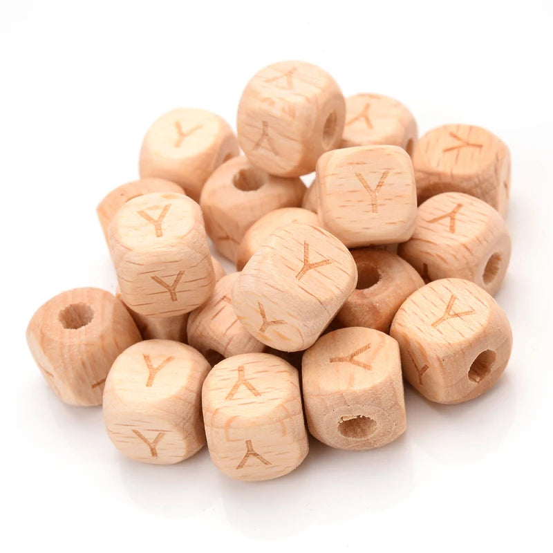 Sichere Silikon Alphabet Perlen für Baby Schnullerketten