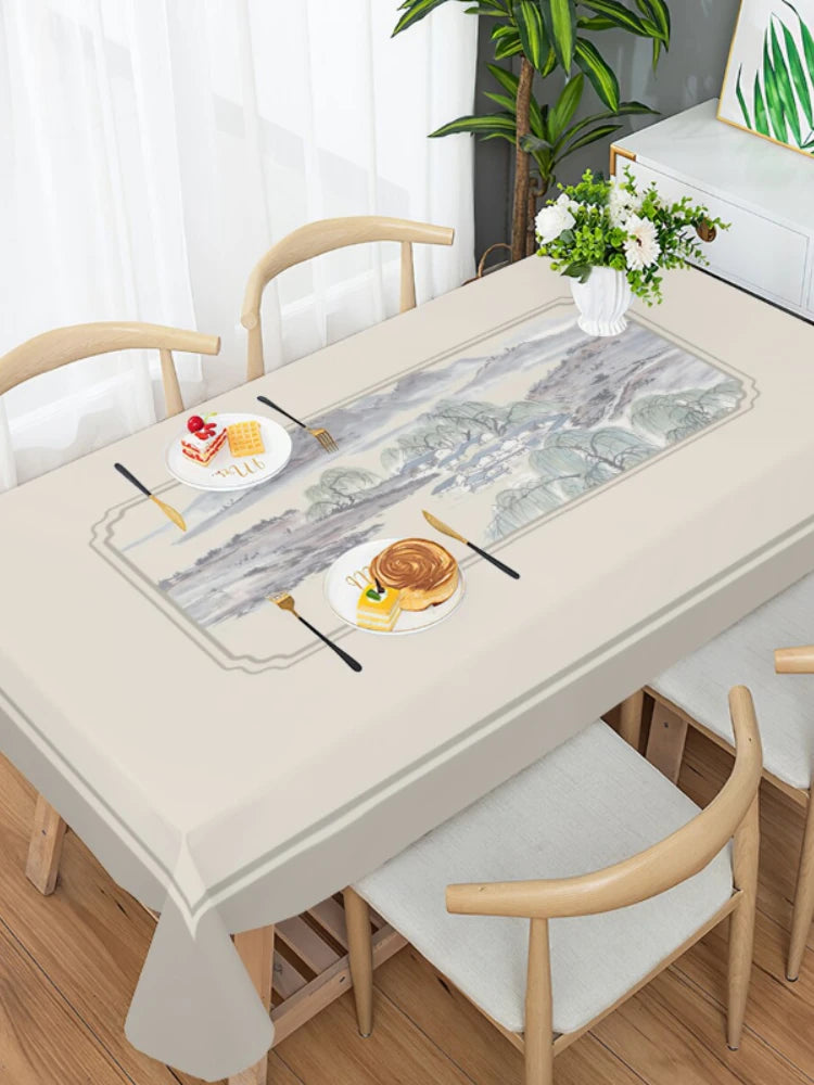 Vielseitige rechteckige Tischdecke schützt Tische stilvoll und zuverlässig