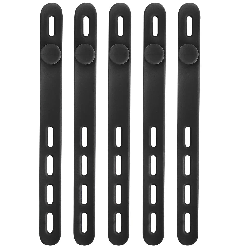 Verstellbare Silikon-Kabelbinder für flexibles Kabelmanagement am Schreibtisch